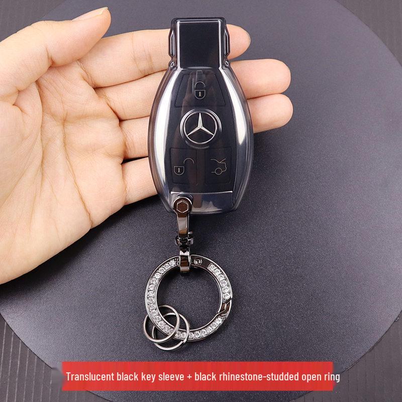 Transparent Full Coverage Key Case for Mercedes-Benz: GLC260, C200L, GLA, GLE320, GLS400, CLA