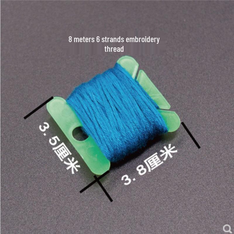 5-Color Plastic Embroidery Thread Organizer Set and Cross-Stitch Winder Cards