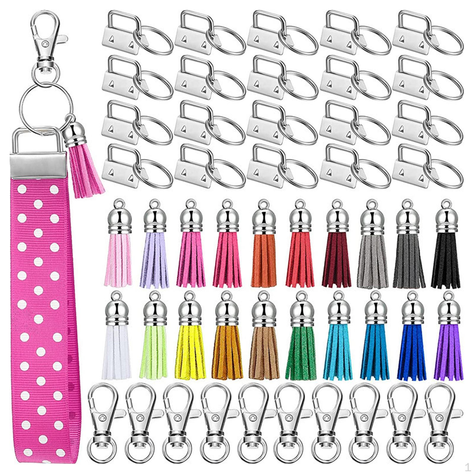 20pcs/set Key Chain Keychains Pendants Clips DIY Keyring Craft Projects Jewelry Making