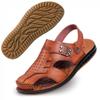 Sommersandalen für Herren, große Größe, atmungsaktiv, wasserdicht, verschleißfest, weiche Sohle, Dual-Use-Sandalen für Herren, Strandschuhe mit umwickelter Zehenpartie