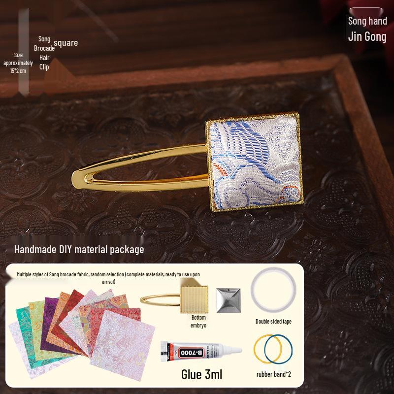 Imitation Song Brocade Hair Clip DIY Kit: Chinese Style Jewelry Accessories - Complete Set for Mother's Day Gifts