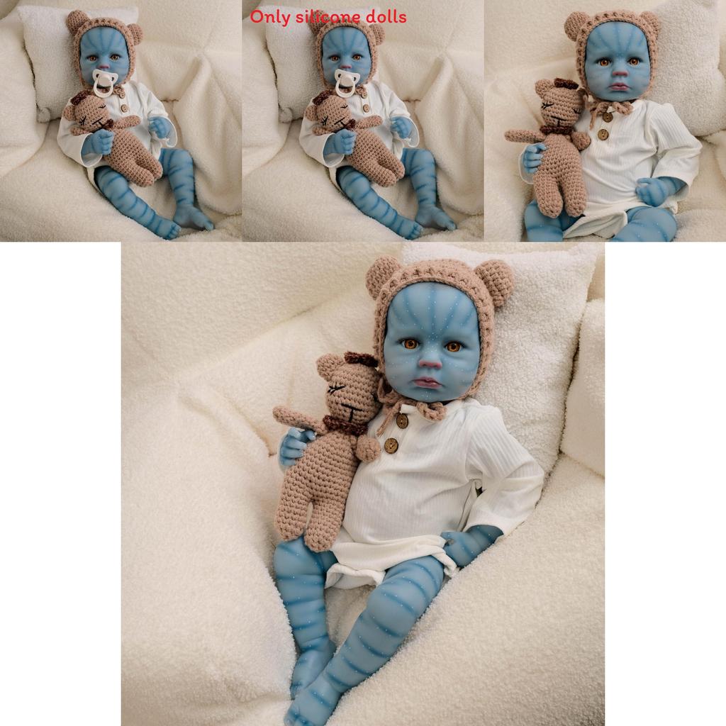 Bambola di Silicone Stile Avatar Bambino Realistico Neonato Per Collezionisti e Appassionati di Regali