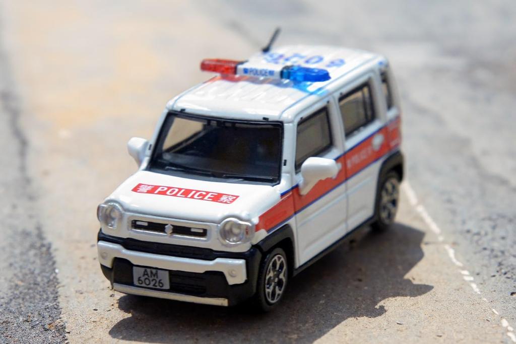 Toy East Tiny City Suzuki Hustler Police Vehicle with Accessories 1/64 (Assembled)