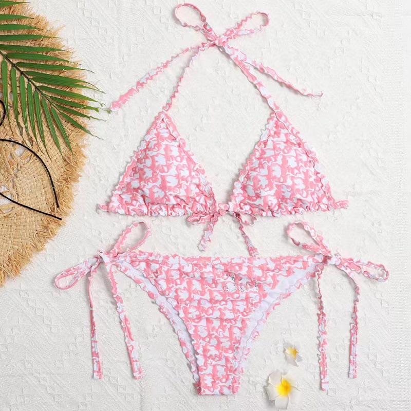 

Women s Sexy Multicolor Print Bikini Swimsuit with Tie-up Drawstring Extra Large вино красного