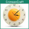 Digital Silent Quartz Wall Fried Egg Clock With Acrylic Frame For Kitchen Dining Room Decor
