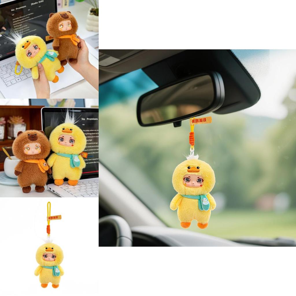 Capybara Plush Toy With Duck Face Silicone Charm For Girls And Giftgiving