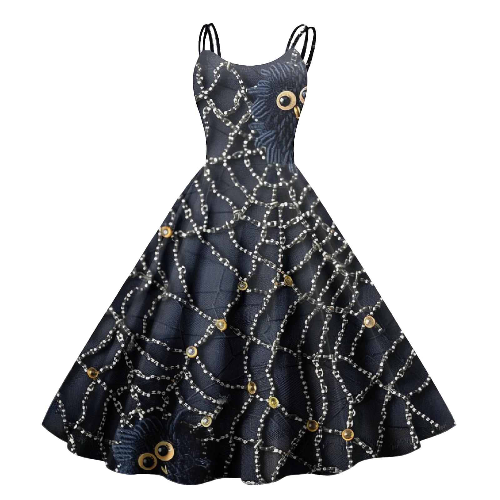 

Женское модное платье с принтом на Хэллоуин, сексуальное, с открытыми плечами, винтажное XL чёрный