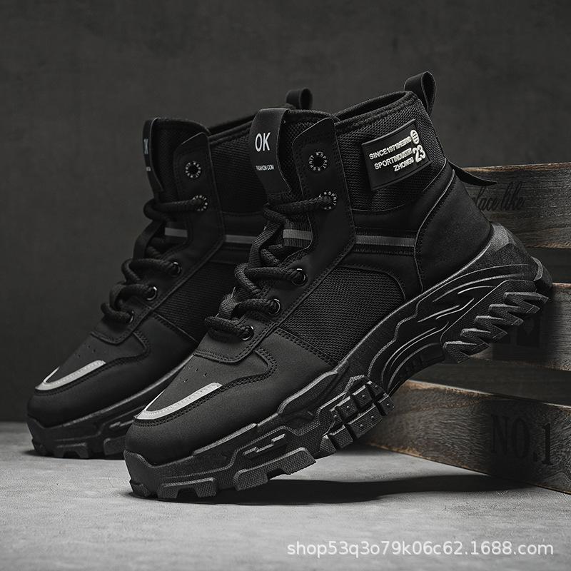 Spring and Autumn New Men's Hot Selling Sneakers Versatile Youth Casual Board Shoes High Top Retro Sports Running Shoes