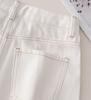 Elegant White Denim High-Waist Wide-Leg Pants - Summer Slim Fit