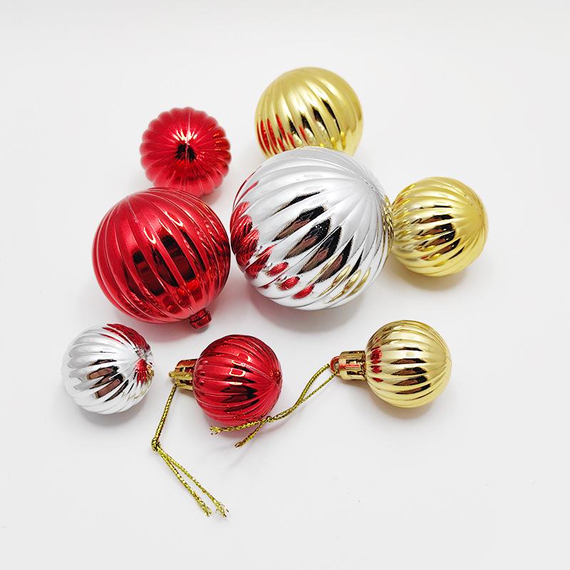 Electroplated Irregular Watermelon Christmas Ornaments - Plastic Holiday Tree Decorations