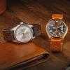 [hemsut H] Genuine Leather Watch Band, Perforated Design, Soft and Flexible, Italian Vegetable Tanned Leather Quick Release Band
