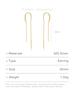 DPLAOPA 925 Silver Long Chain Drop Earring Fine New Simple Delicate Party Birthday Gift Jewelry For Women