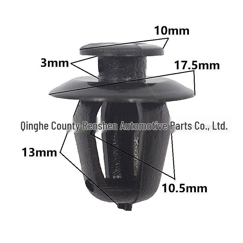 Peugeot Door Panel Fasteners: 10.5mm Black POM Trim Clips