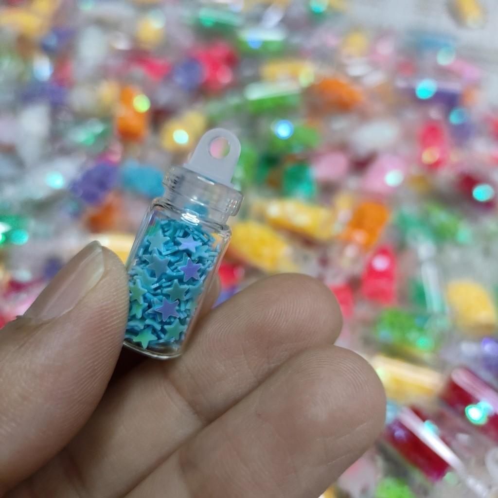 10Pcs Mini Glass Empty Bottle Small Wishing Bottle DIY Jewelry Keychain Pendant Empty Bottle Transparent Hanging Small Bottle