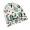 2D Flat Printing Cacti Classic Knit Hat for Adults Available In Versatile Tones Ideal for Subtle Styling During Cool Days or Relaxed Seasons, 2D Flat