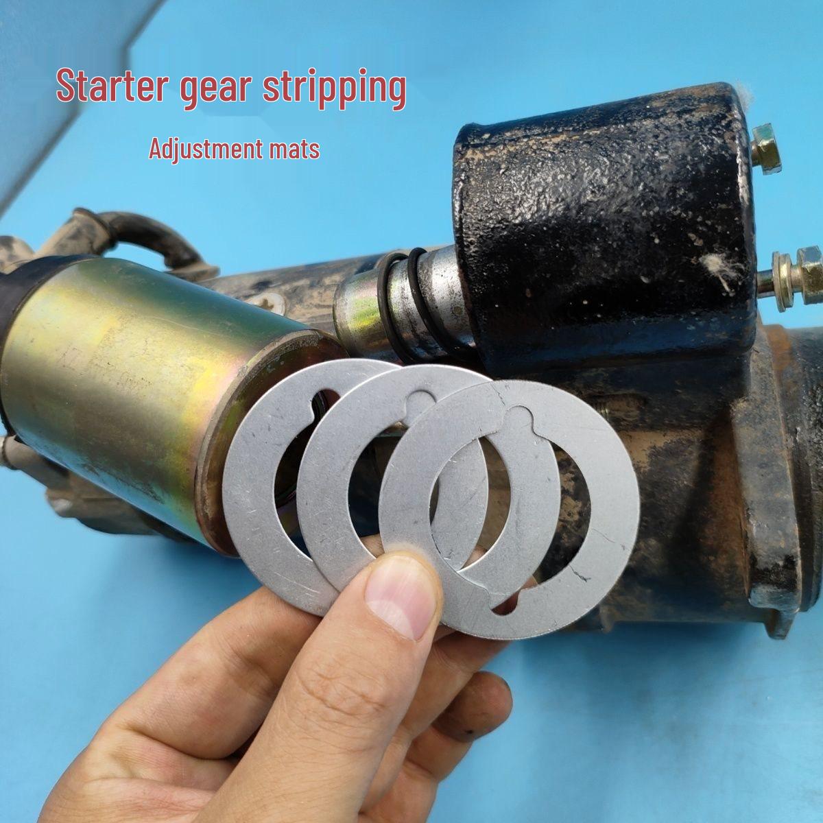 

Four-cylinder engine starter gear grinding switch gasket for agricultural vehicle. Starter Adjustment Gaskets 3 pcs