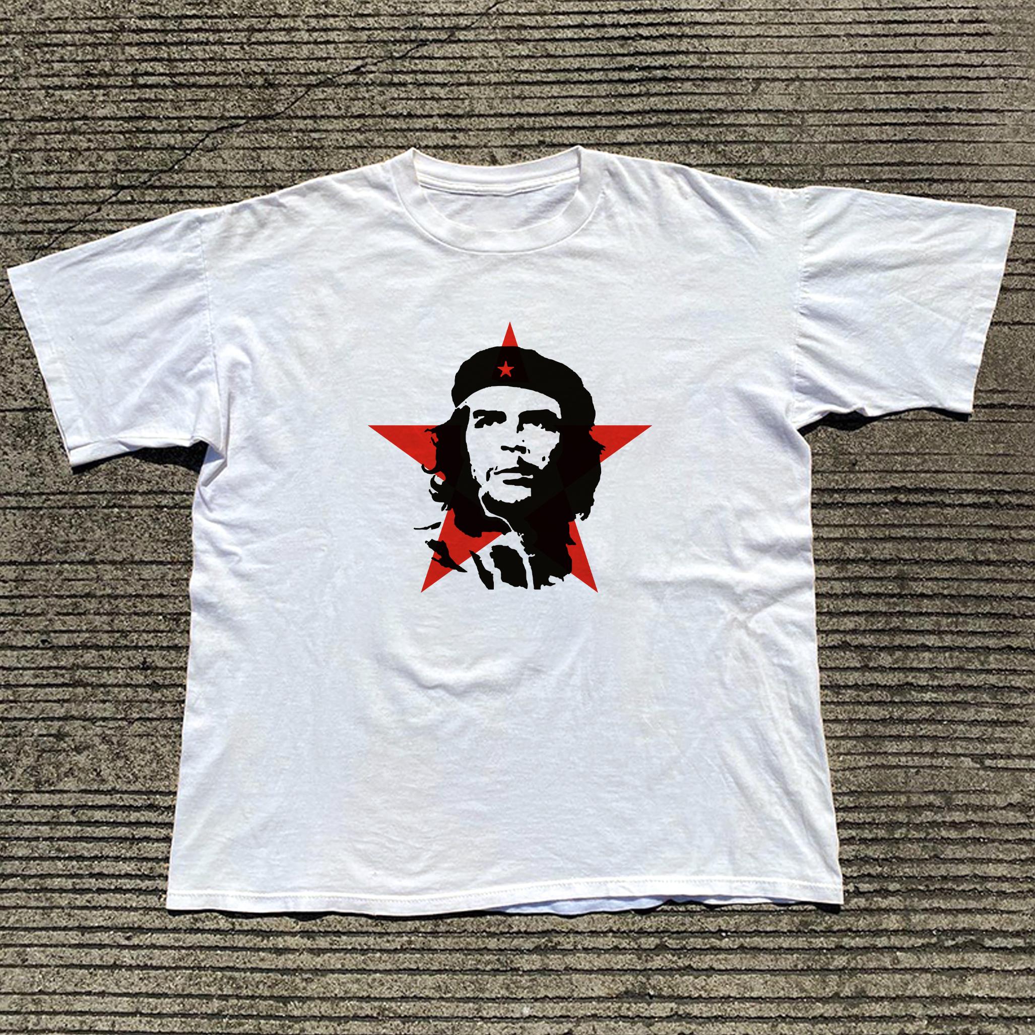 

Чин Гевара Революционный Герой Че Гевара Портрет Дань Футболка Свободная Хлопок Круглый Вырез Короткий Рукав Топ Мужская Одежда 4XL