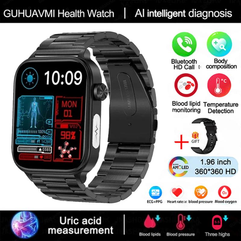 2026 New ECG+PPG Monitoring Smart Watch Women Blood Pressure Blood Lipid Uric Acid Women Menstrual Health Tracker Smartwatches