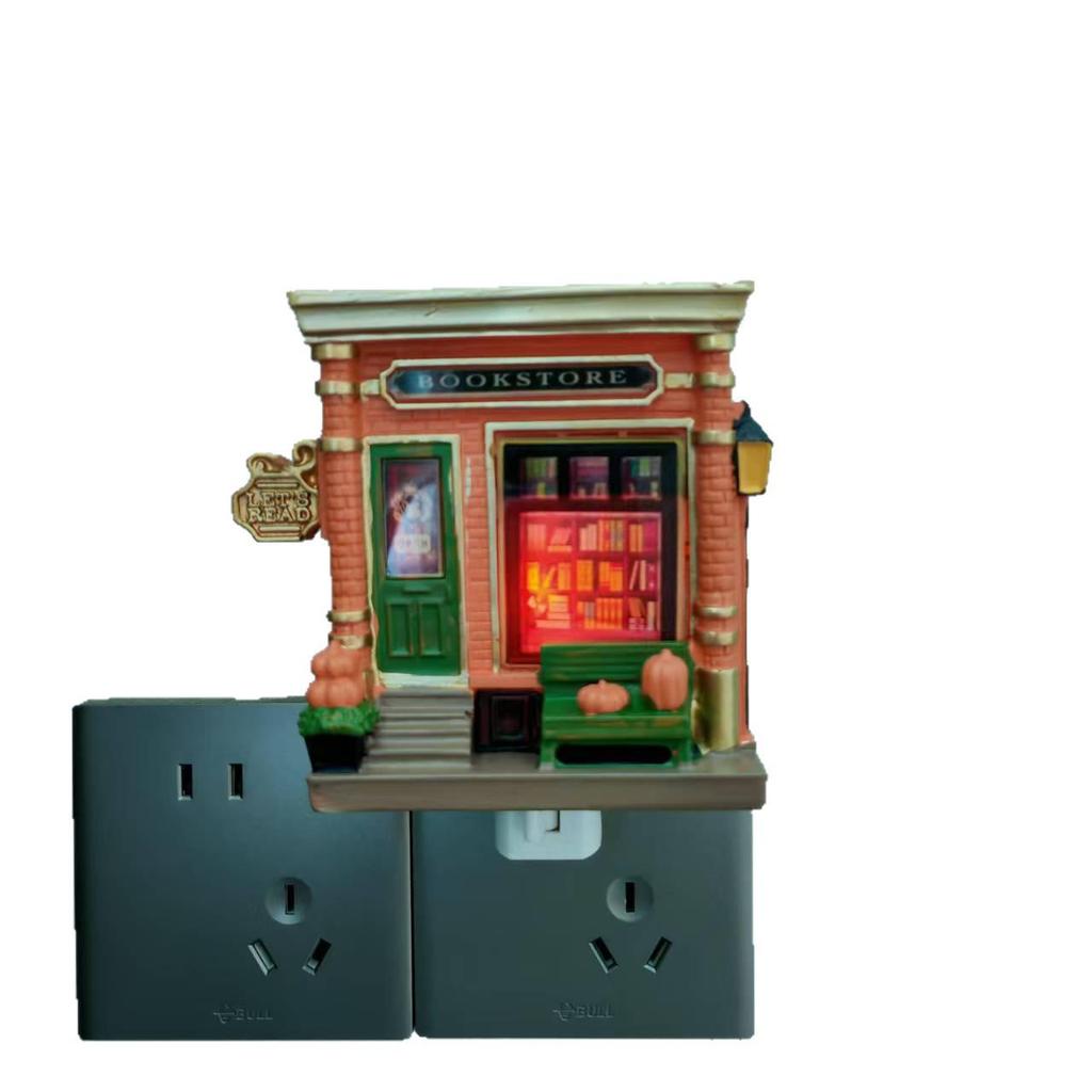 Resin Wall Hanging Night Light for Home Decoration - Christmas & Halloween Theme