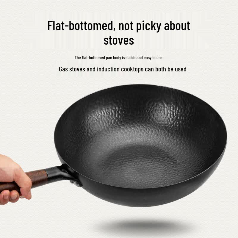 Zijin He's Handmade Uncoated Iron Wok