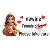 New Female Driver Reflective Rear Windshield Waterproof Warning Sticker