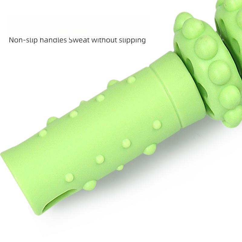 Roller Mace Ten-wheel Roller Bionic Touchpoint Bendable Surround Massage Relaxation Arm Strength Exercise Two-in-one