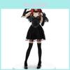 Superbe Costume d'Ange Noir et Blanc Tenue Élégante de Jeu de Rôle Pour les Fêtes d'Halloween