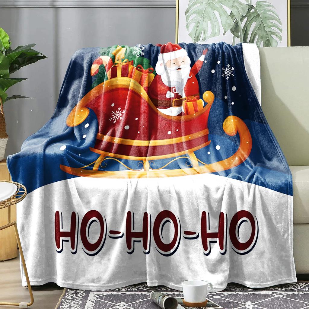 Cozy Christmas Plaid Throw Blanket Soft Flannel Bedspread for Winter Decorative Sofa Cover Perfect Holiday Home Bedding Gift