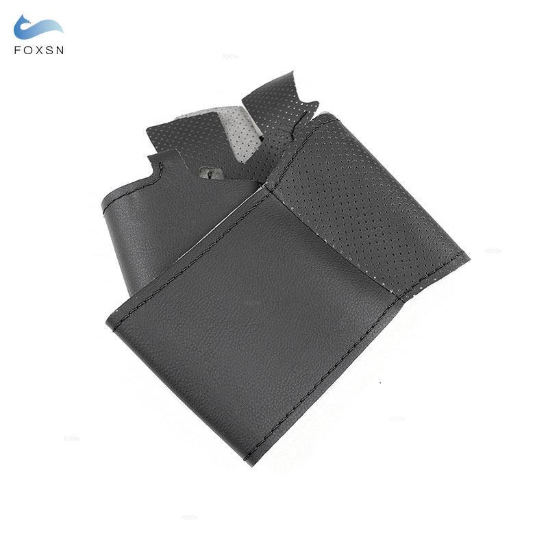 Für Hyundai Tucson 2006 2007 2008 2009 2010 2011 2012 2013 2014 Auto Innenraum Lenkradabdeckung Perforierte Lederverkleidung Schwarz