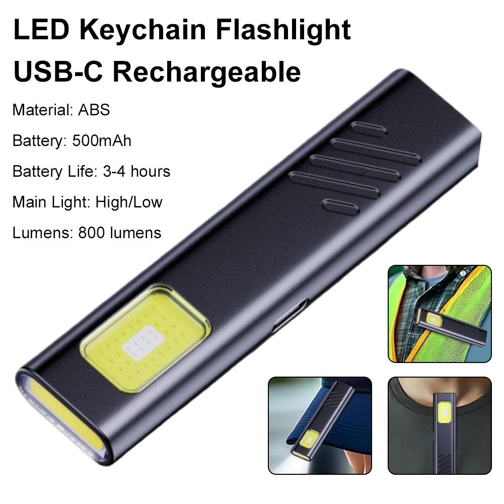 LED Keychain Flashlight, USB-C Rechargeable,Multi Functional, Ultra Bright, Long-range,EDC Portable, Magnetic Repair, Work Light