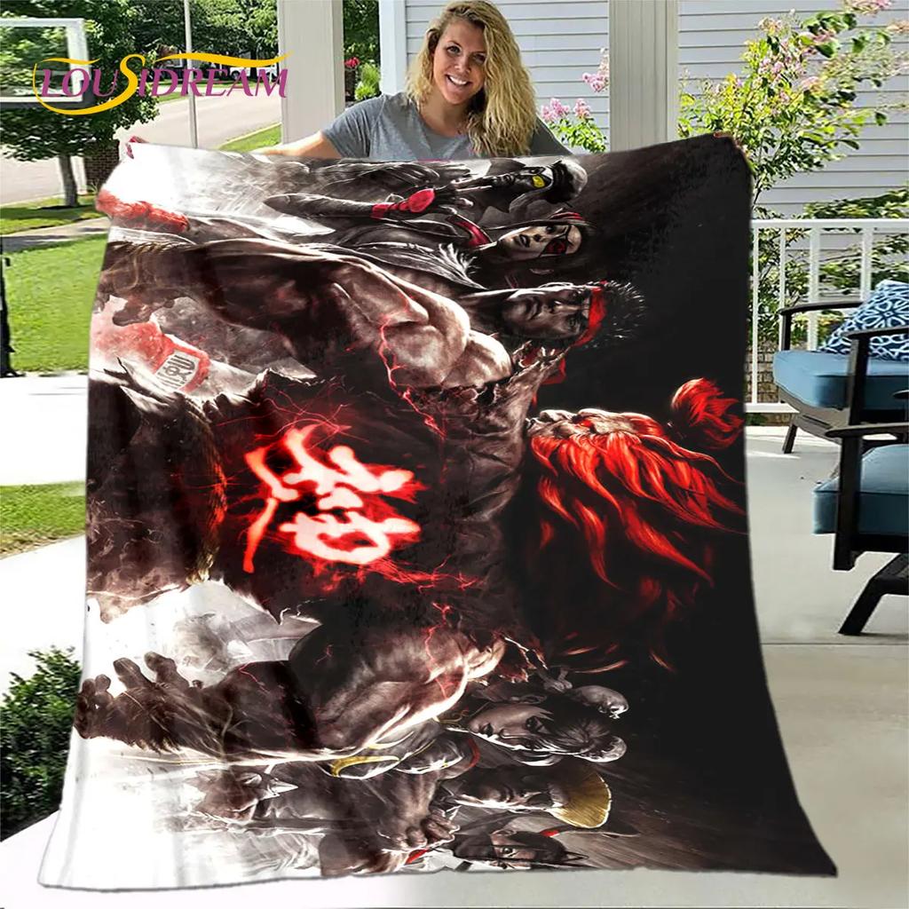 Street Fighter Retro Game  Gamer Soft Plush Blanket,Flannel Blanket Throw Blanket for Living Room Bedroom Bed Sofa Picnic Cover