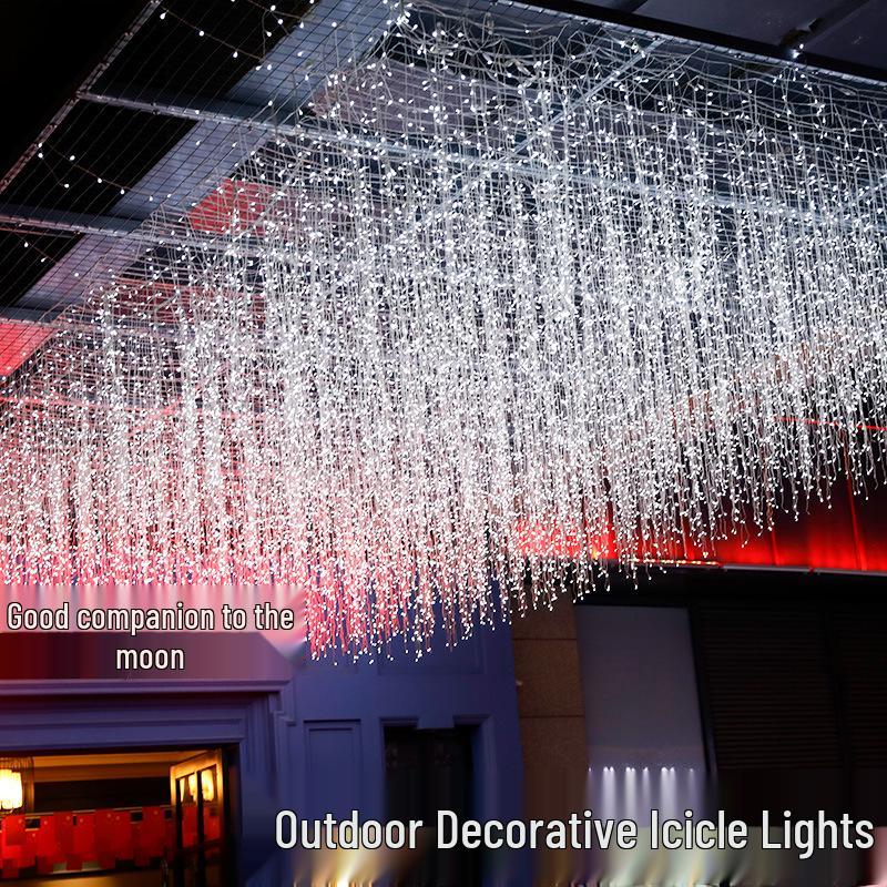 Outdoor LED Waterfall Icicle Lights - Starry Sky, Colorful & Waterproof for Christmas Decoration