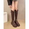 Fashion Boots Autumn Coarse Heel High Boots Skinny Advanced Knight Boots