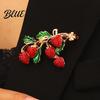 Bag Decoration Pin Oil Dripping Fruit Brooch Alloy Cherry Strawberry
