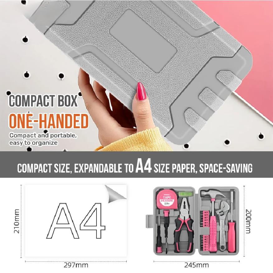 Manual Tool S18/19/20PCs Pink DIY Tool Kit with Electric Pen & CR-V Steel - Home Maintenance Hand Tools Set for Women & Car Care