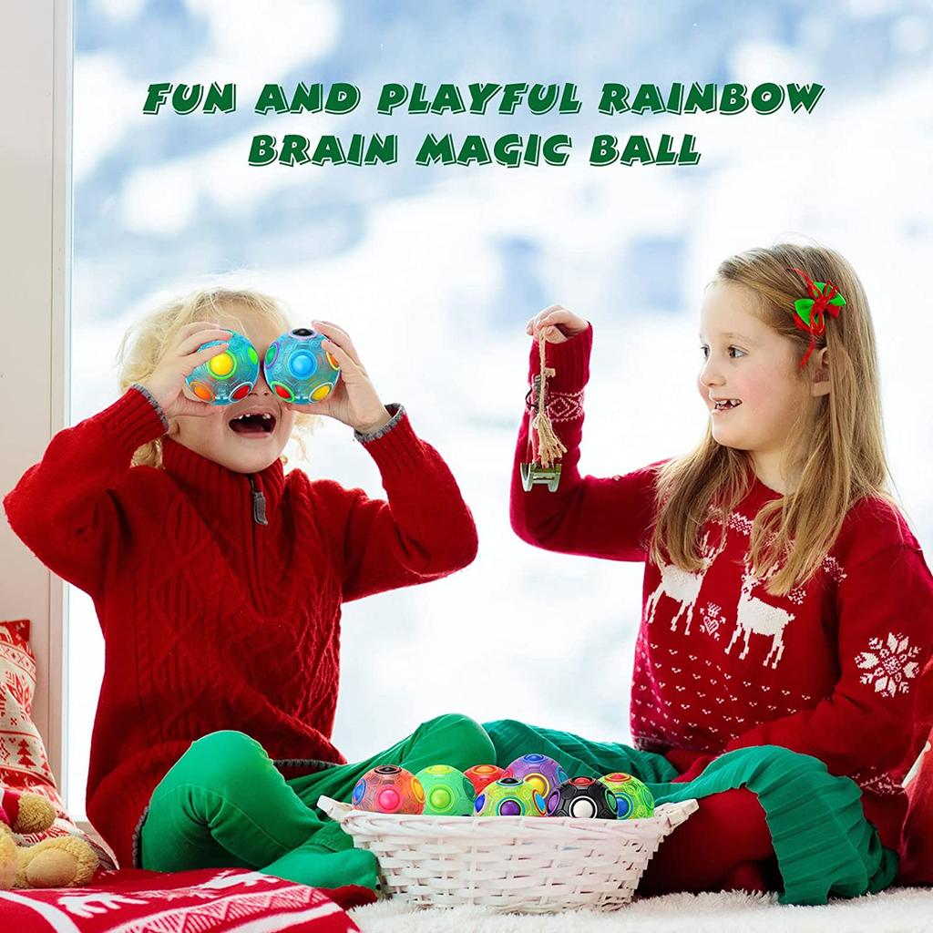 Rainbow Ball Puzzles Antistress Cube Football Magic Cube Educational Learning Toys for Children Adult Kids Stress Reliever Toys