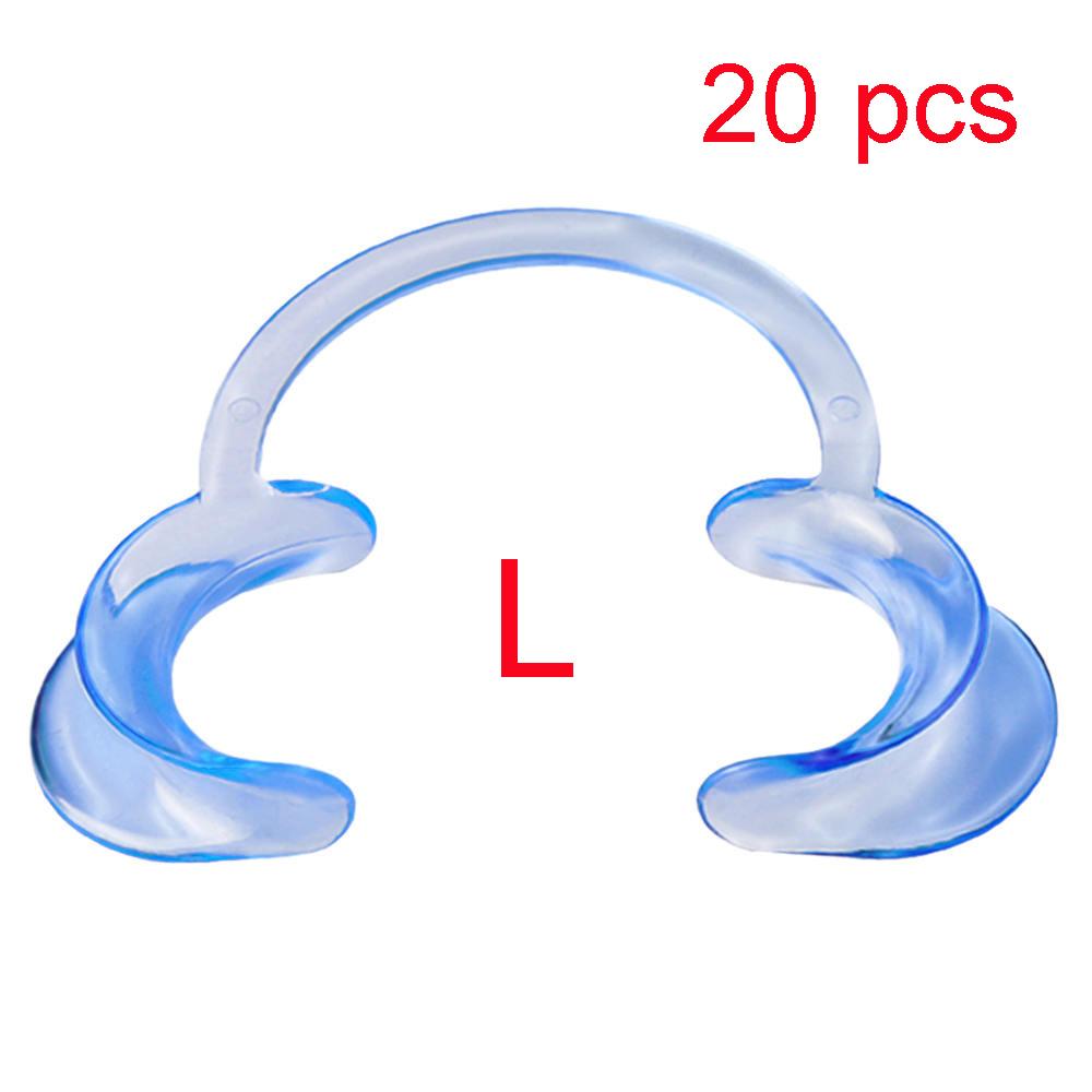 20 Pcs C Shape Mouth Opener Elastic Dental Cheek Retractor Lip Oral Support Dentist Tools