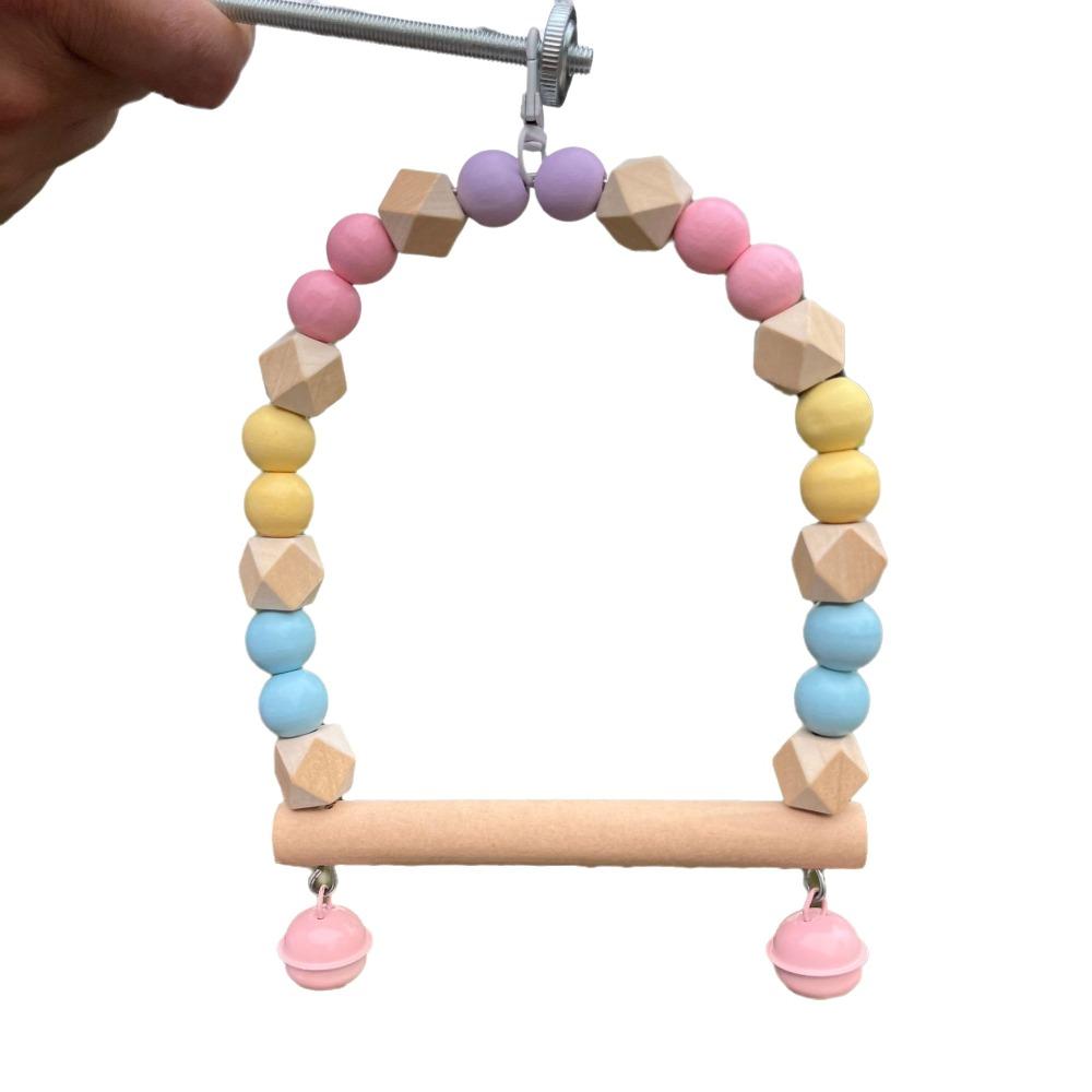 Non-slip Parrot Swing Hanging Training Stand Holder Perch Climbing Toy Bird Swing Toys  Cockatiel