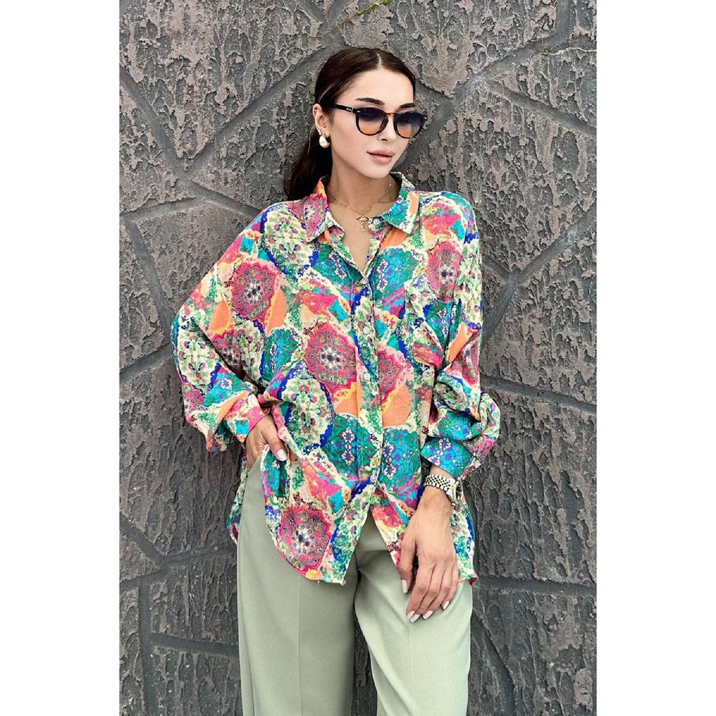 Vintage Shirt White With Scallop Detail