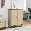 VidaXL Shoe Cabinet Sonoma Oak Engineered Wood and Metal 3300866