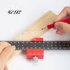 Aluminum Alloy Magnetic Line Limit Ruler Lightweight Marking Gauge Metal Square for DIY Projects & Hardware Installation