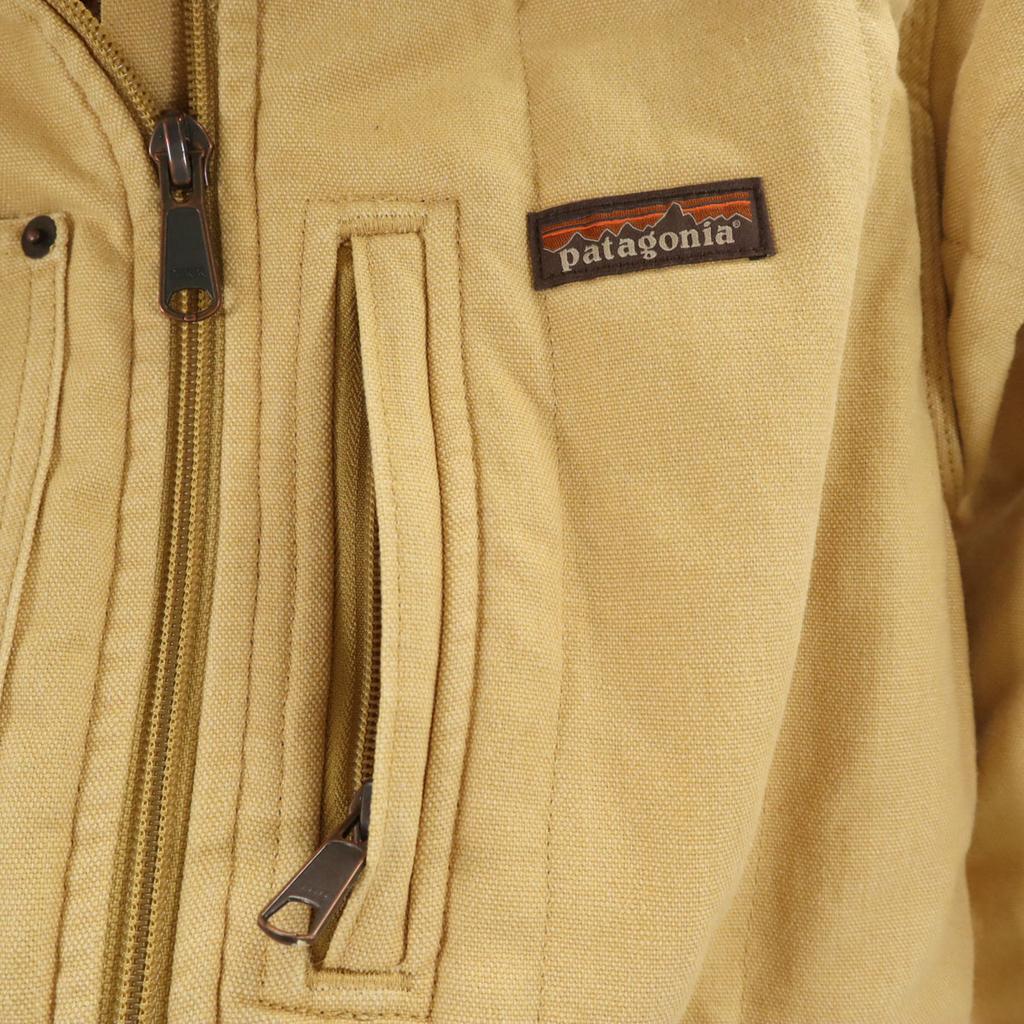 patagonia Hemp Canvas Bomber Hoodie Jacket XS beige 26685FA21 Outdoor Women Used