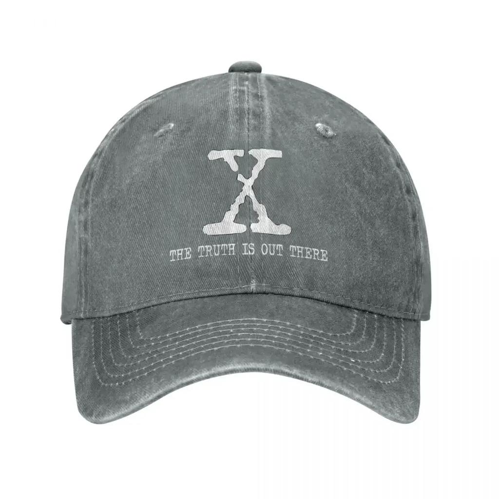 Fashion The X-Files The Truth Is Out There Baseball Caps Unisex Distressed Denim Headwear TV Shows Outdoor Summer Gift Hats Cap