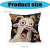 Funny Screaming Goat Throw Cushion Cover Crazy Animal Graphics 2D Flat Printed Decorative Square Pillowcase Decors