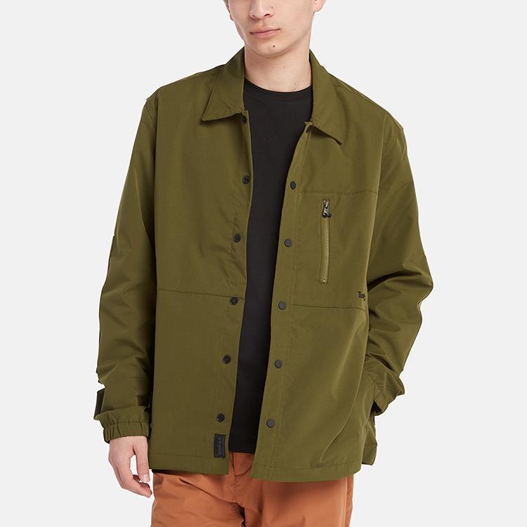Timberland Outdoor Casual Water-Resistant Loose Jacket Men Jacket Dark-Olive-Green A6SF9-302