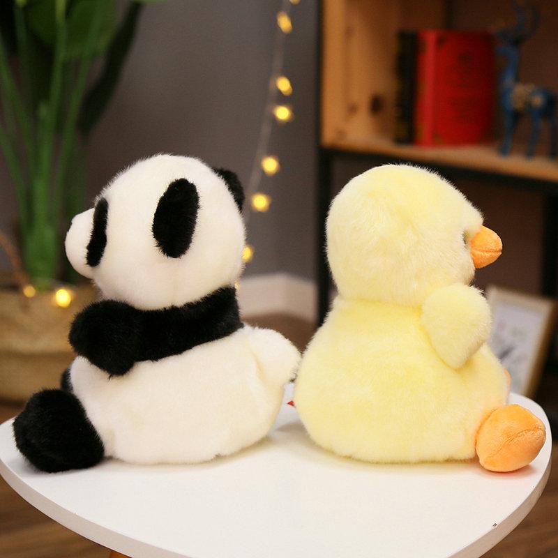 20cm Cute Duck Panda Plush Toy Soft Stuffed Sofa Pillow Bear Cushion Animal Doll Baby Kids Chinese New Year Christmas Gift