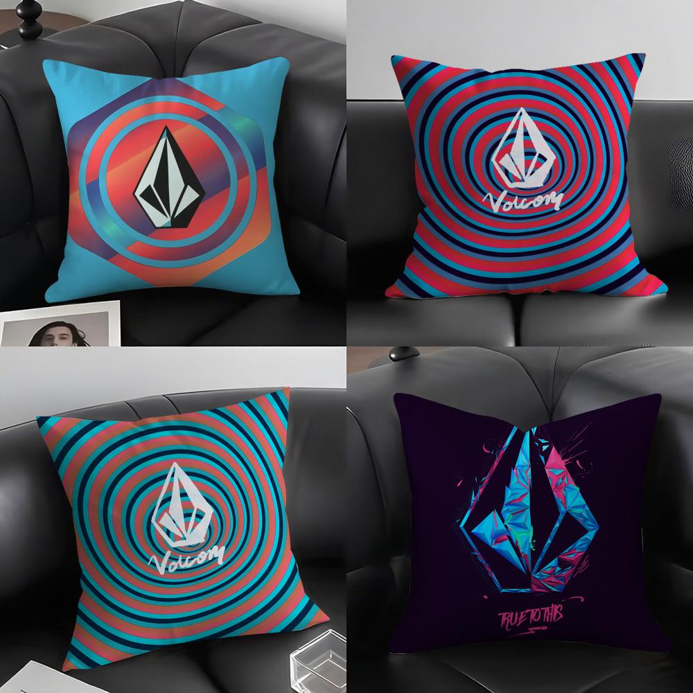 Classic VVolcom Extreme Sports Cushion Cover Pillowcase Ultra Soft Skin Friendly Fabric Cloud Like Comfort Concealed Zipper