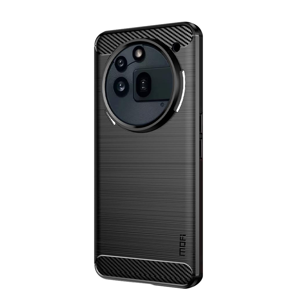 For Nothing Phone (3a) Pro Back Cover MOFI Brushed Texture Carbon Fiber Soft TPU Case
