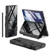 Samsung Z Fold7 5G Leather Flip Case with Glass Painting & Pen Slot
