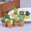 Ghiveci Cactus Miniatură DIY Ornamental Zână Grădină Ornament Decor Artizanat Păpușă Casă de Păpuși